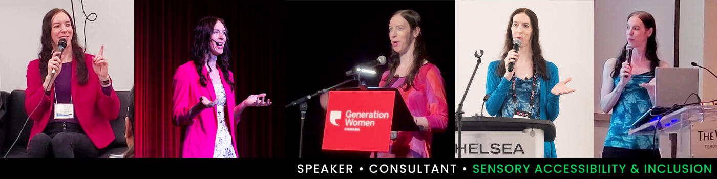 Lacey Artemis - Keynotes, Storytelling, Performing, Podcasting a 4 panel image of Lacey speaking on stages and a screenshot from a podcast interview
