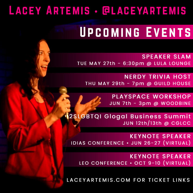 Upcoming Events - Lacey Artemis